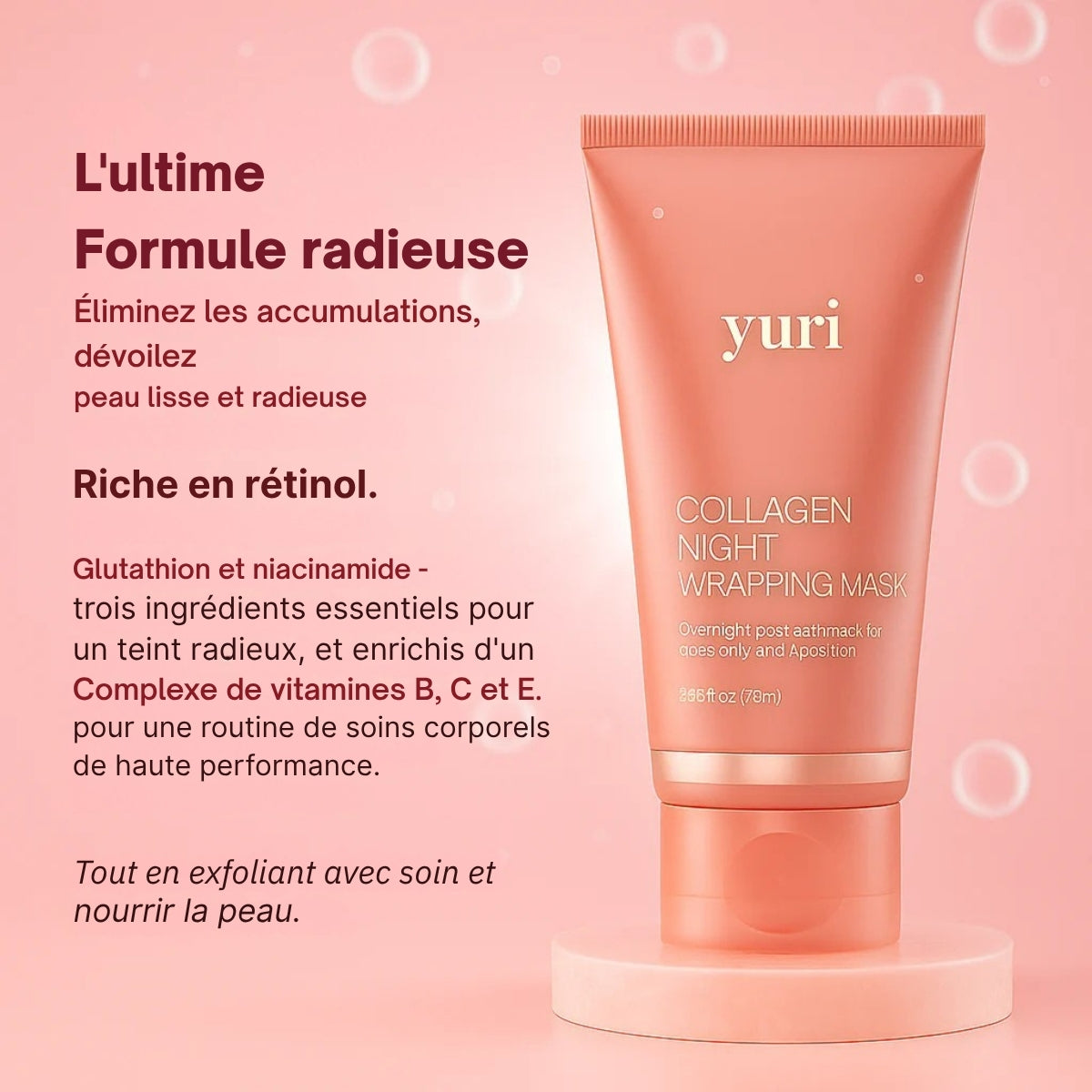 Yuri Masque de nuit enveloppant au collagène